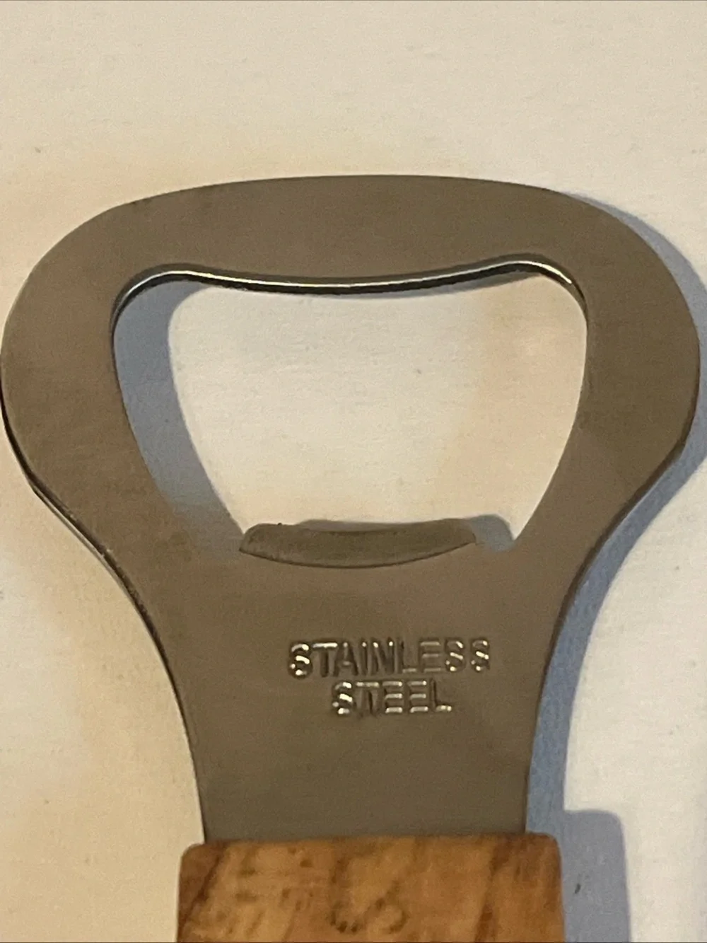 Dual Purpose Bar Tool Citrus Zester Bottle Opener Stainless Steel Acacia Wood